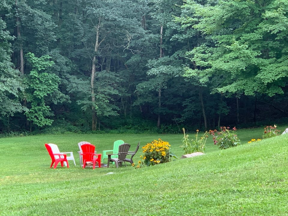 Large private yard