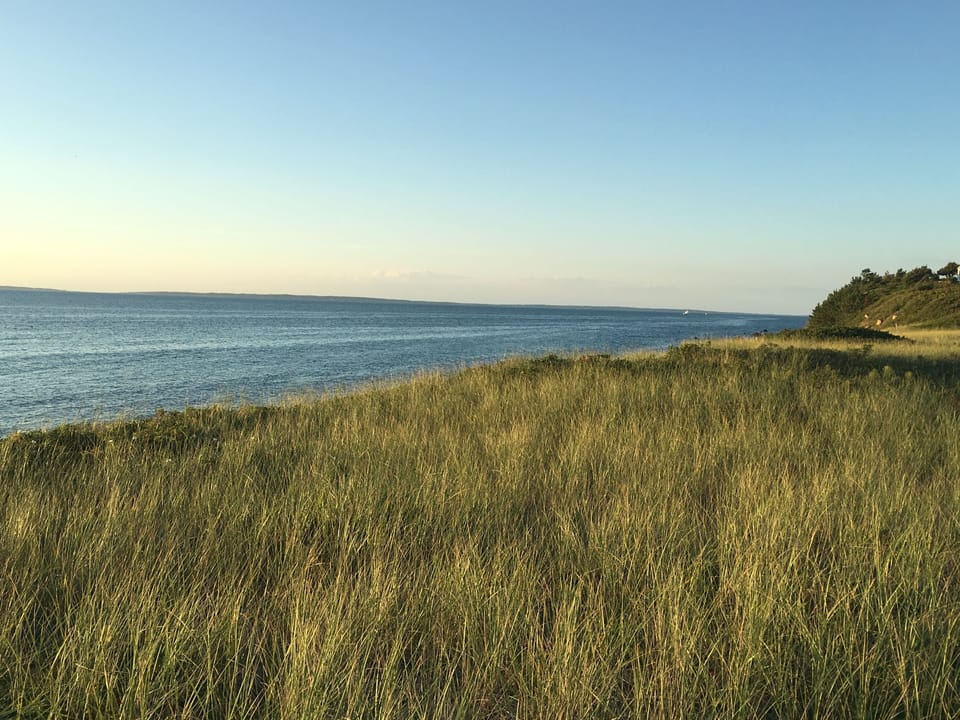 View from path of our private end of Menemsha beach 
