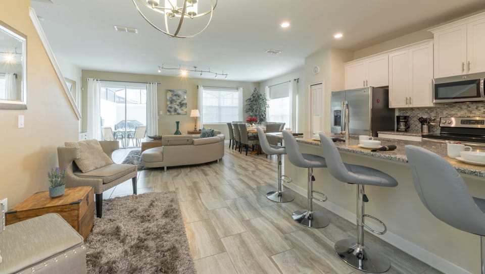 LIVING ROOM AND KITCHEN