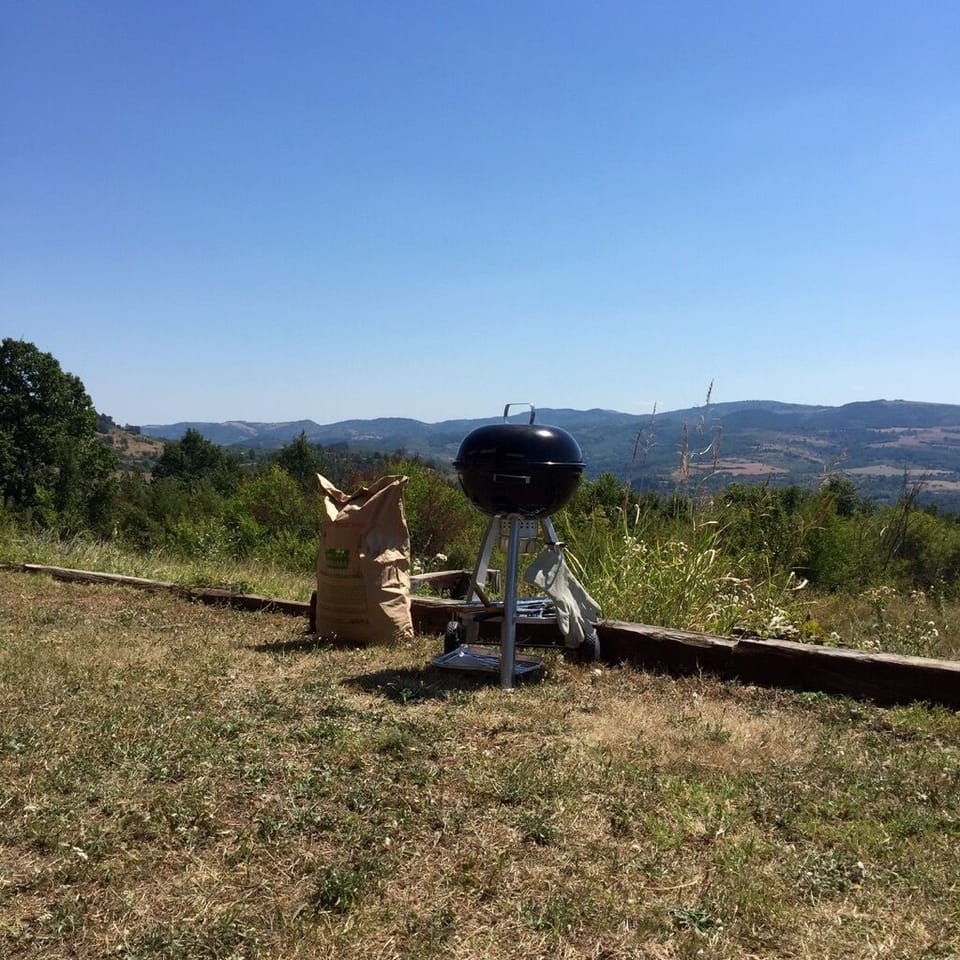 Kettle BBQ and garden views