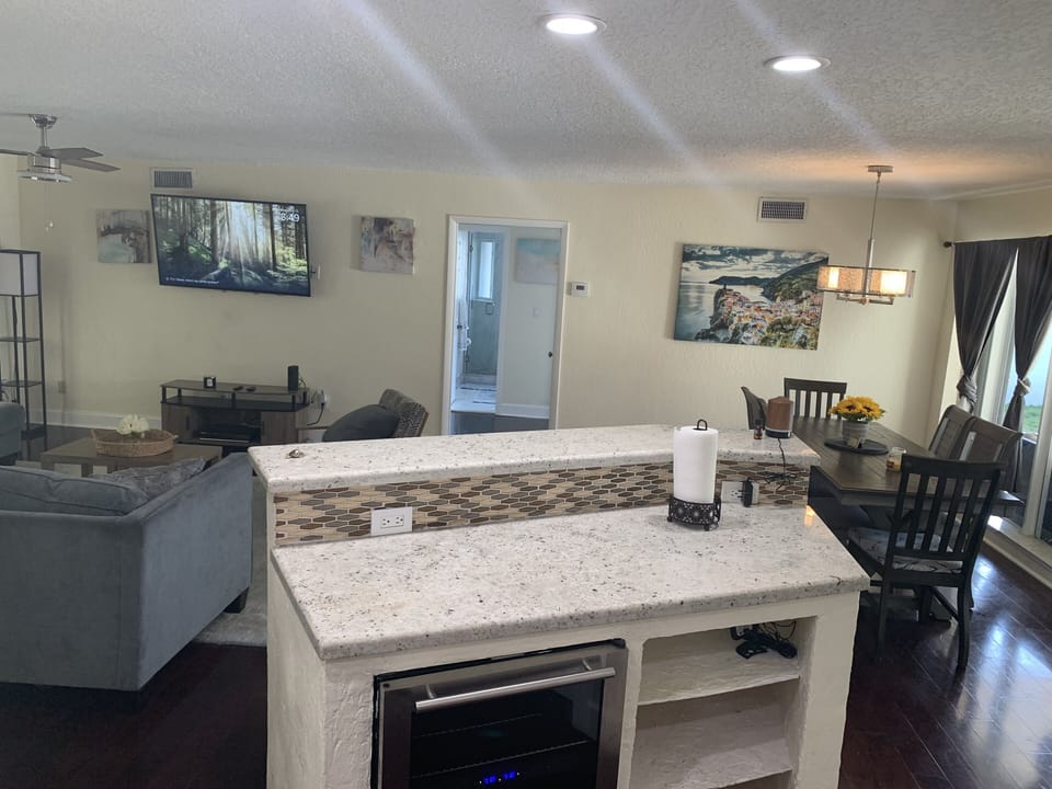 Living room view from kitchen 