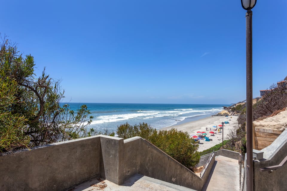 Private stairs to the beach