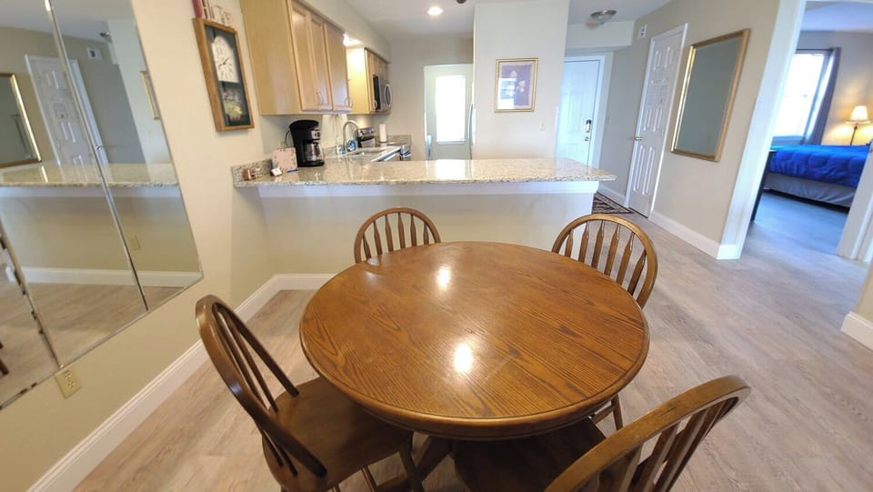 Dining Room table with extension and extra chairs