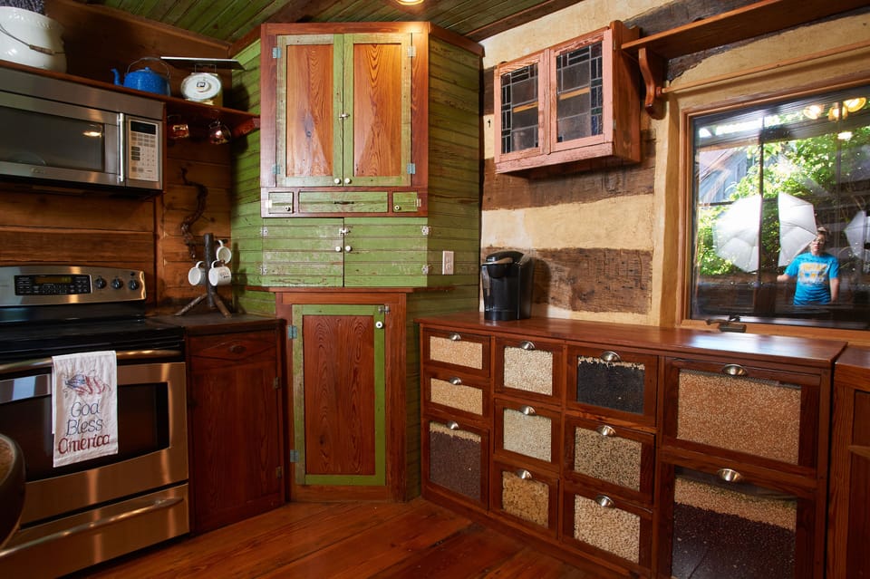 Full-size, one-of-a-kind kitchen. 