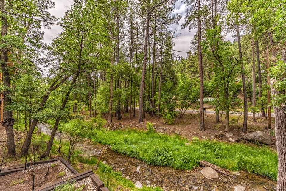 River Fall Cabin — the perfect retreat for families, couples, or friends seeking fresh air and a real Ruidoso experience.