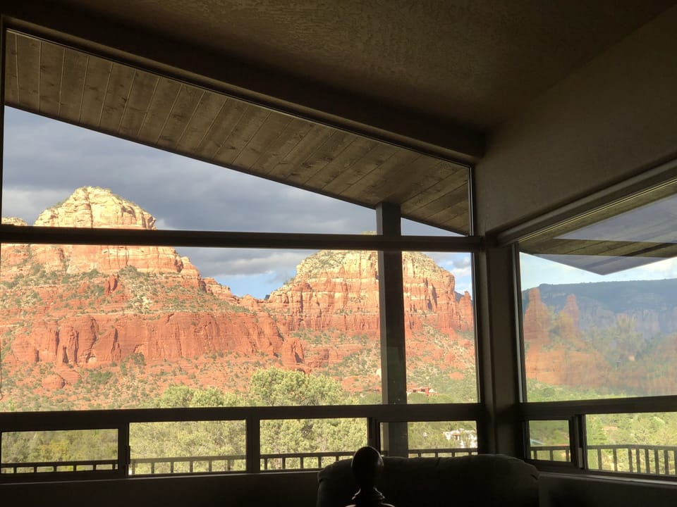 Master views of Elephant Rock, Twin Buttes, Courthouse Butte, Bell Rock & Chapel