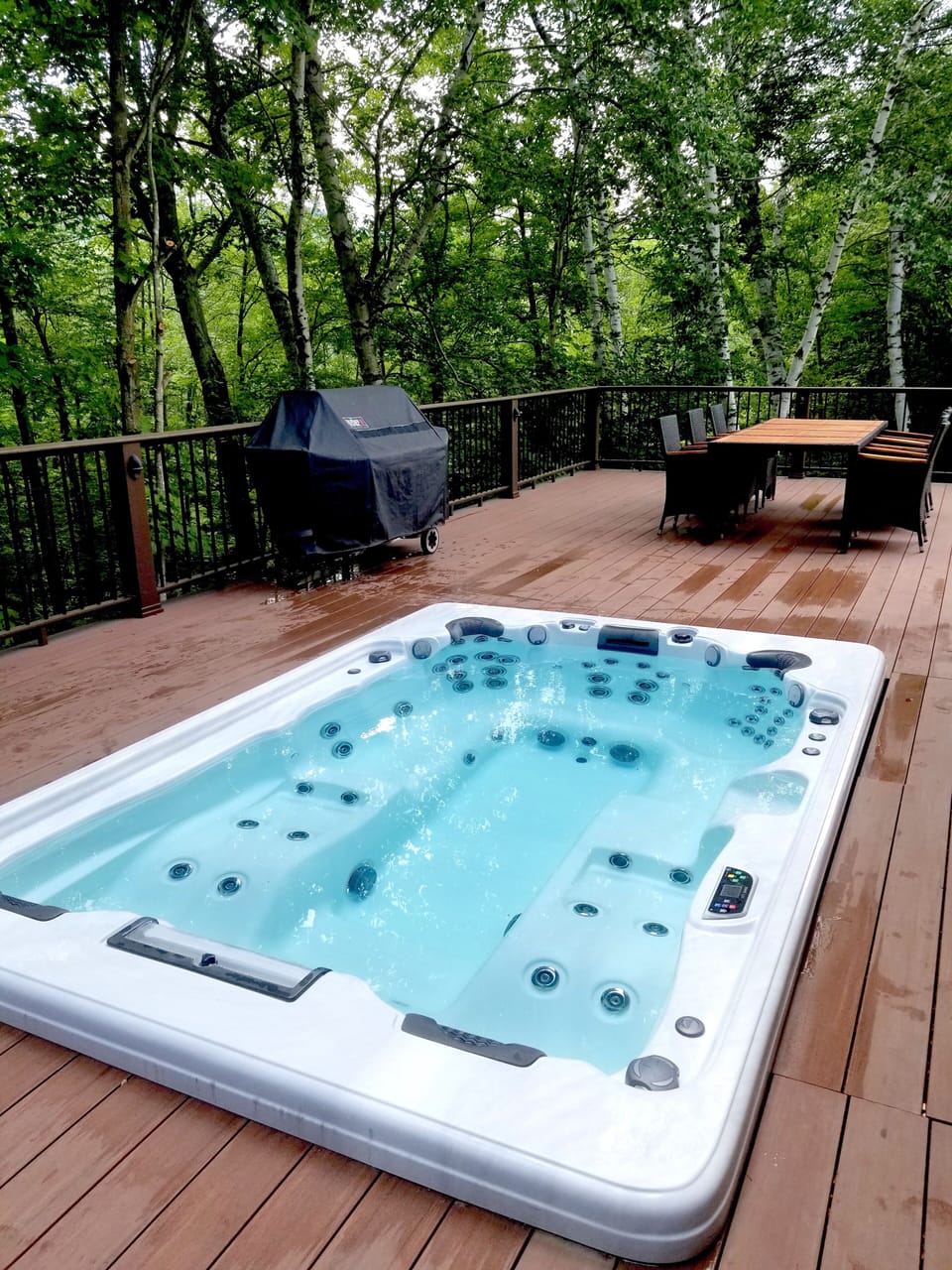 Huge 12 person hot tub feels like a private swimming pool! Complete privacy!