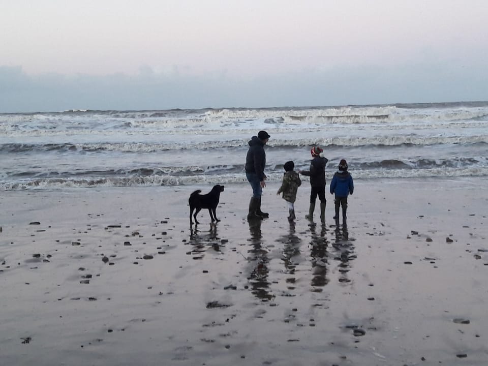 morning walk on beach