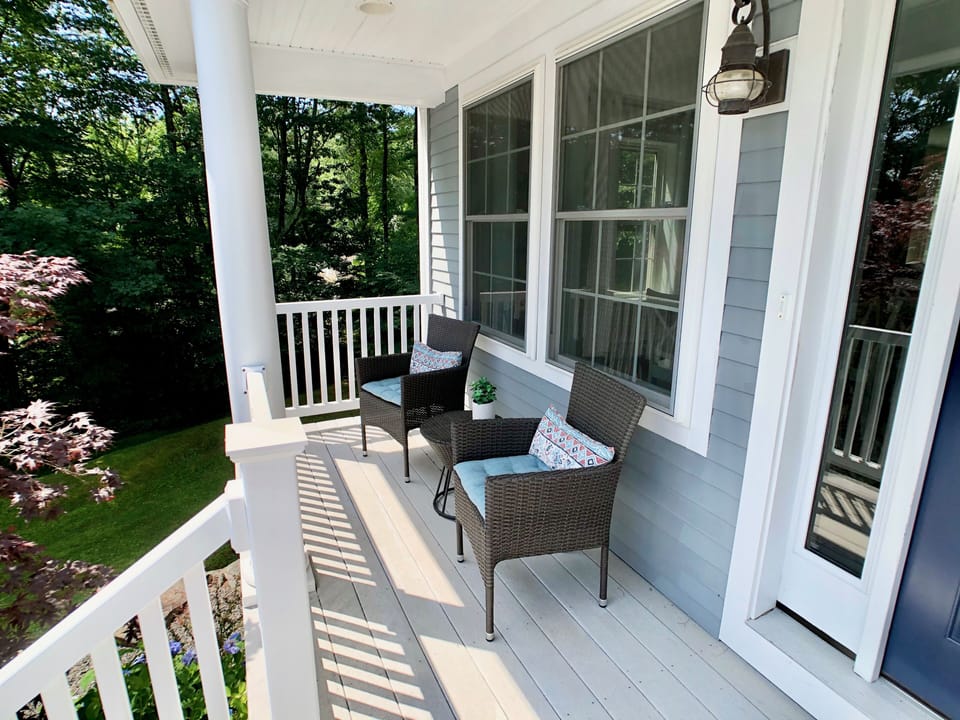 Front porch - great for coffee in the morning