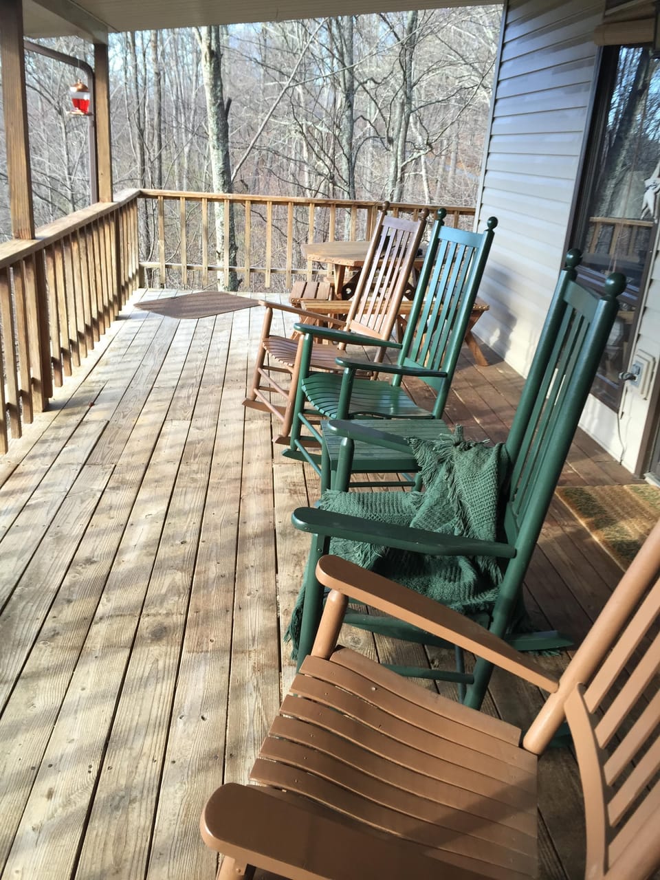 Relax in the rocking chairs and enjoy the magnificent 
view!