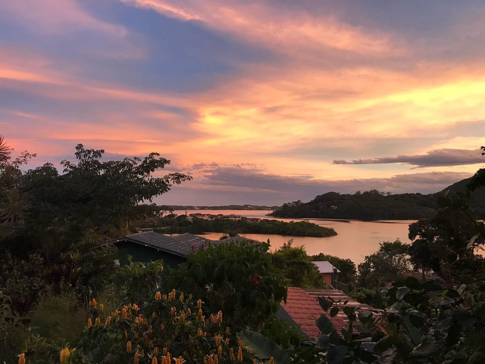 sunset over Hideaway Estate