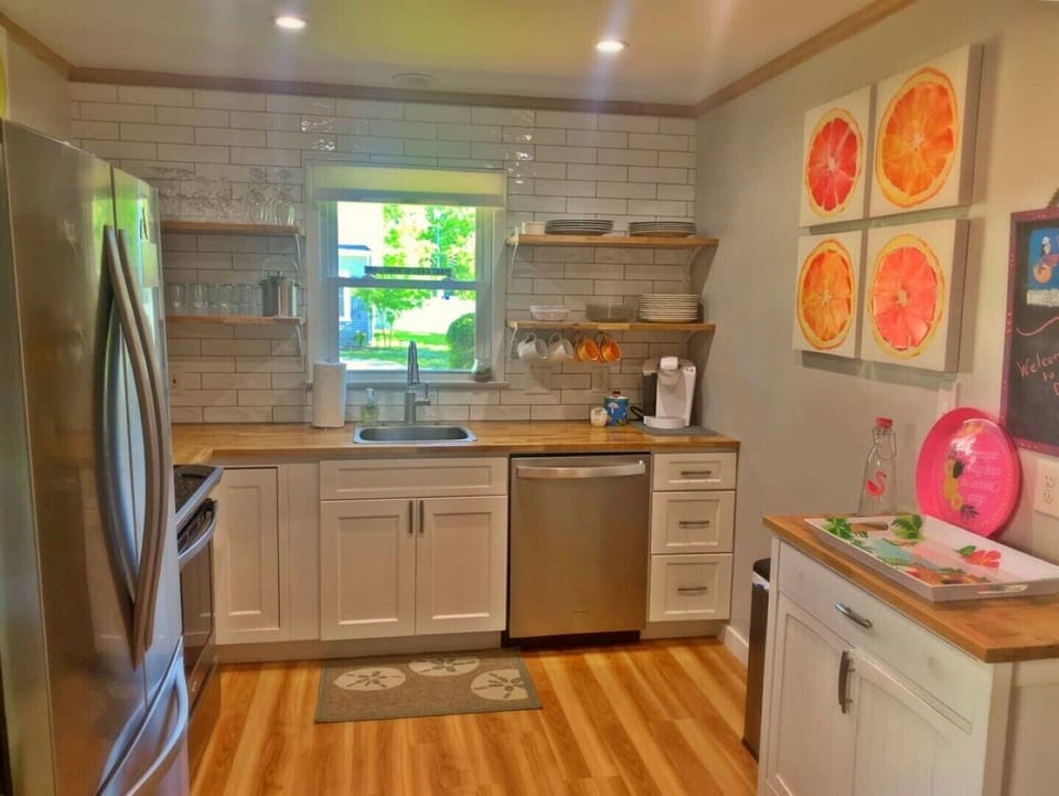 All new stainless steel appliances