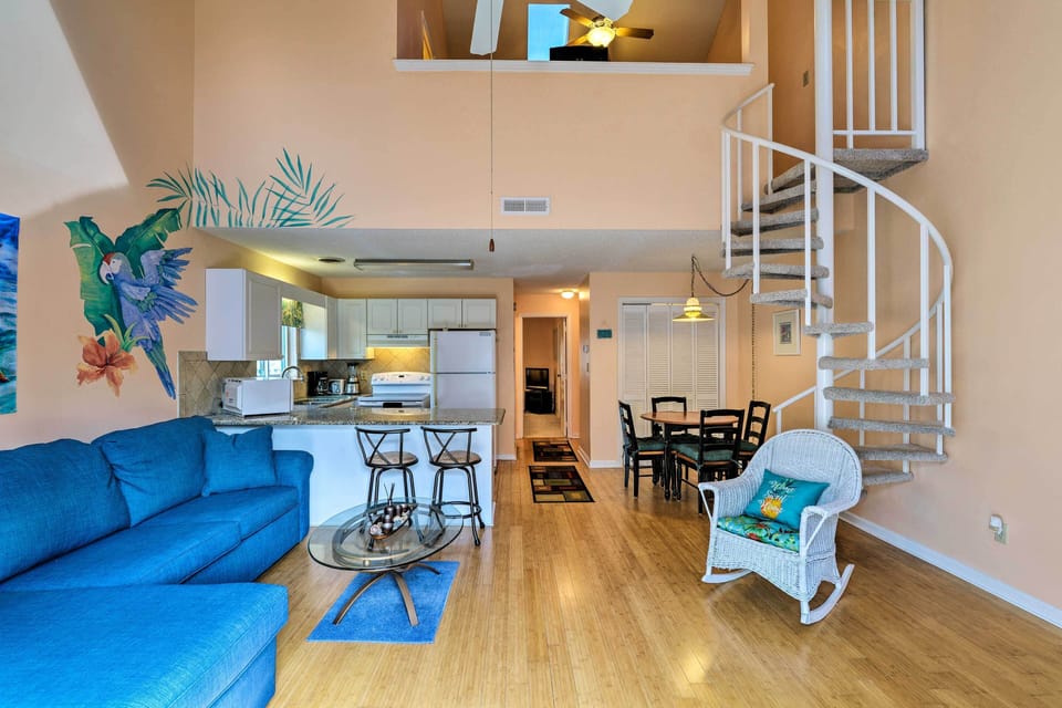 Six travelers are invited to share this beachtown abode.