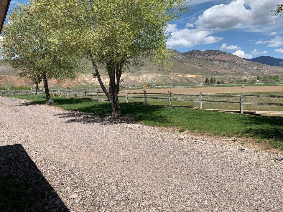 The driveway is accessed directly off highway 89; is wide and easy to navigate. 