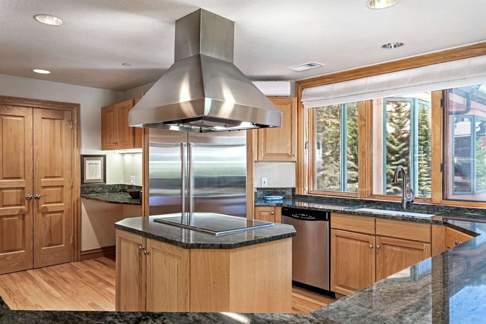 The kitchen has a large pantry and refrigerator for all your vacation supplies!
