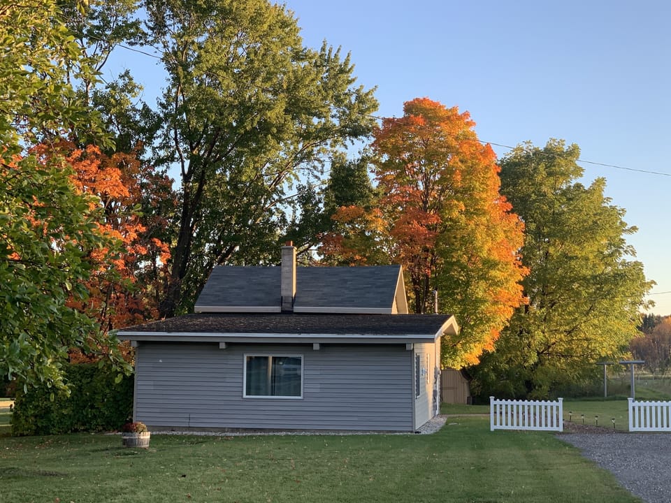 Fall colors by the Cottage in Sept - Oct.