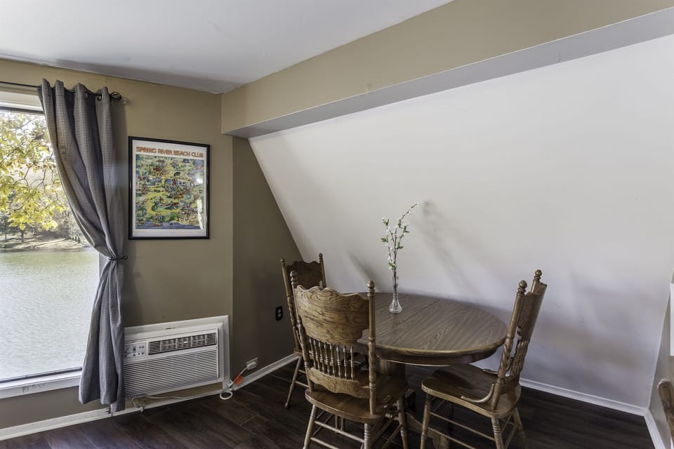 Seating for three in our little dining nook.