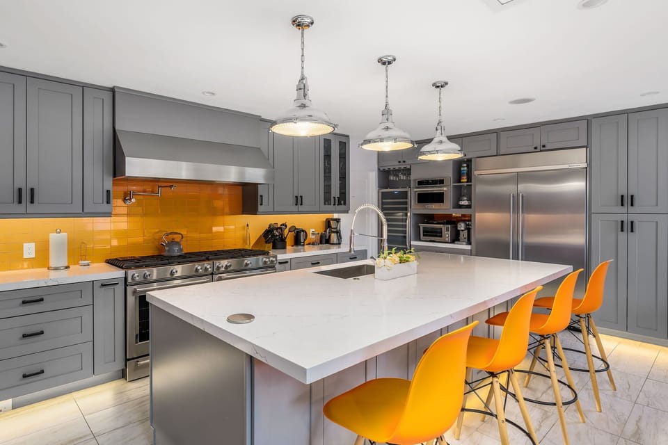 Top-of-the-line features a chef-worthy gas range and oversized fridge