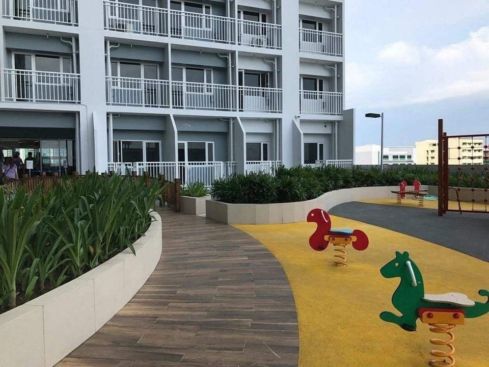 Kids play ground with swimming pool  in 8th floor 