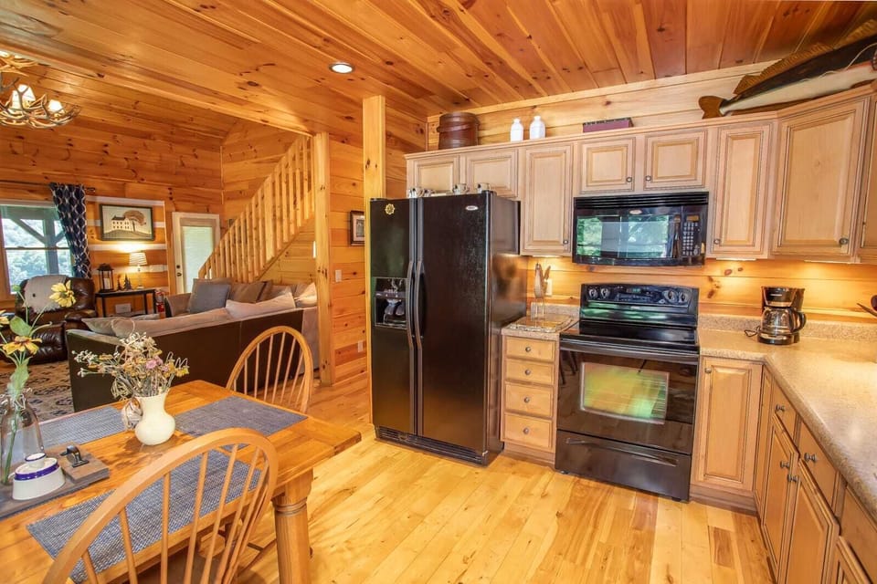 Open concept kitchen with lots of counter space