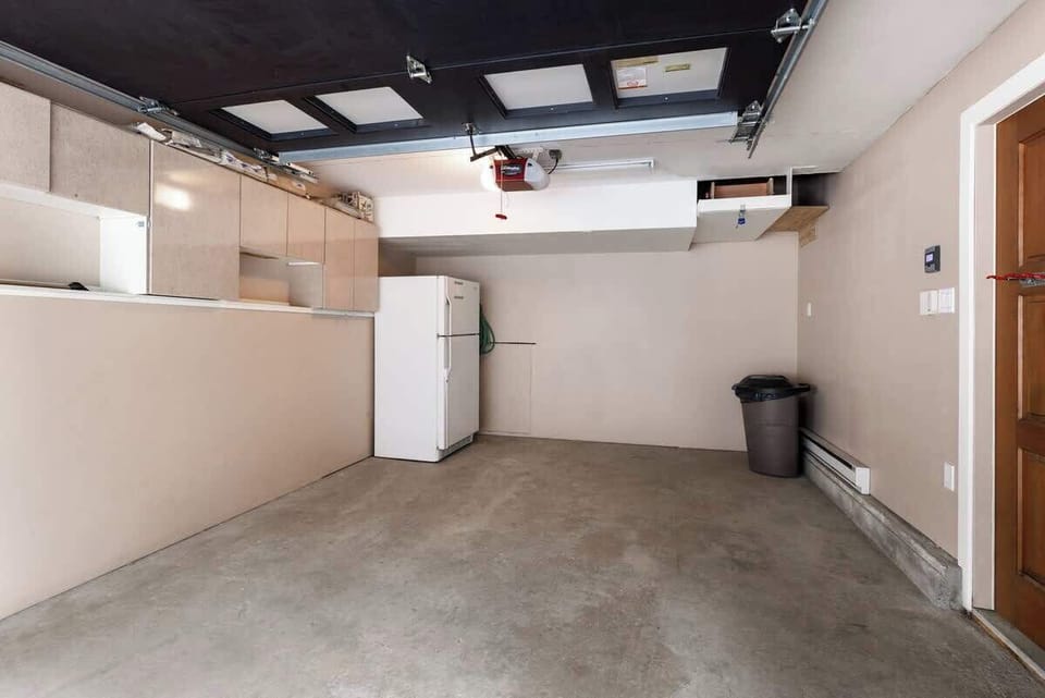 This garage provides secure parking for one large SUV