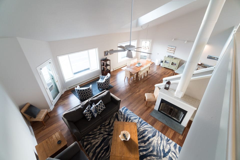 looking down from loft 