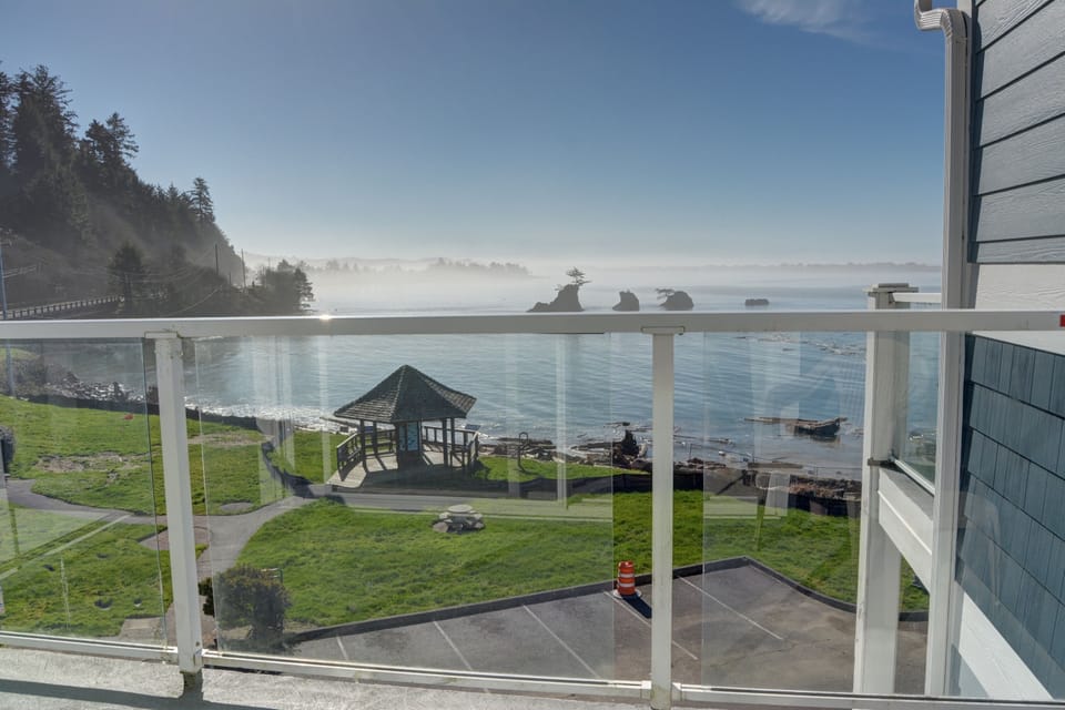 looking off the deck 