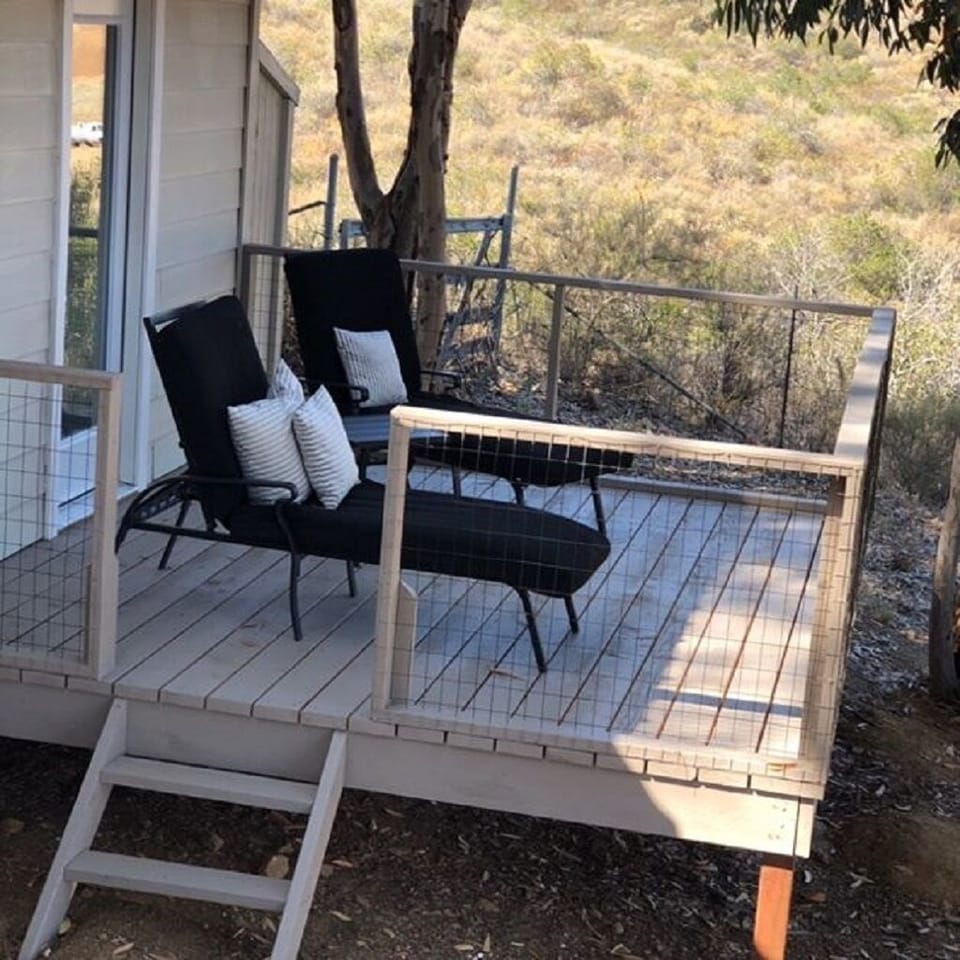 Loungers on the deck