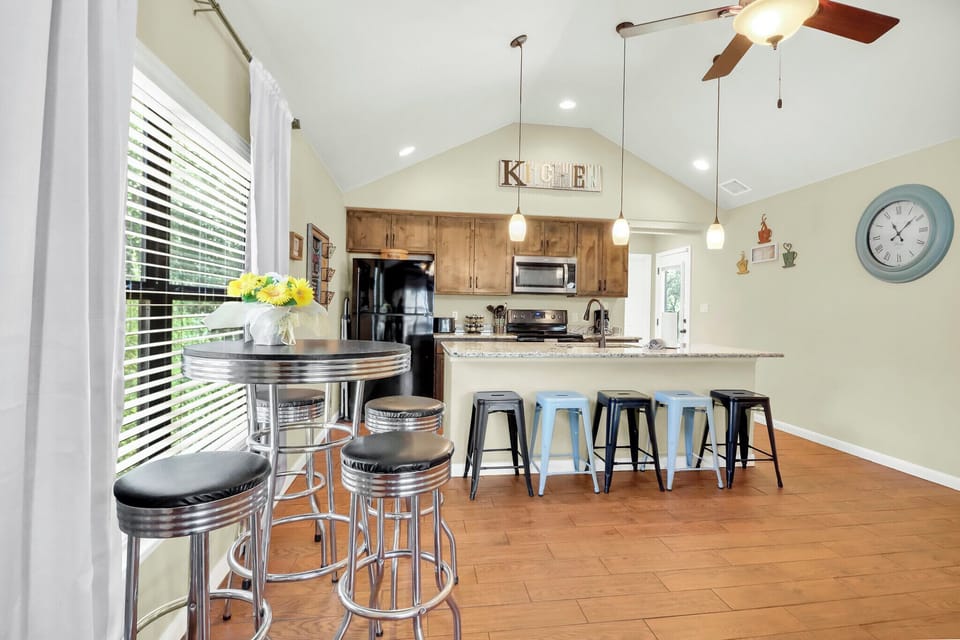 Looking into the kitchen