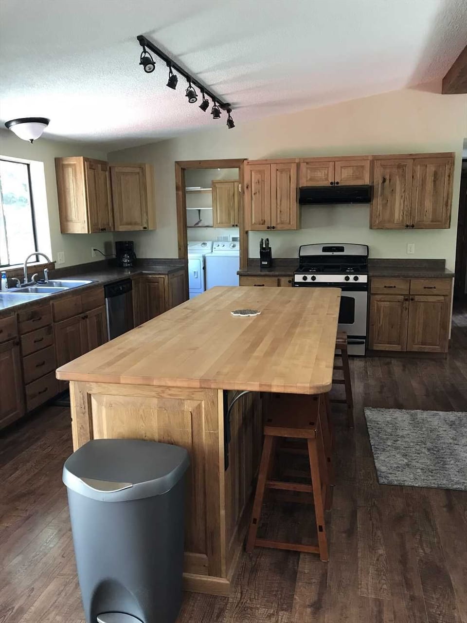 Looking from Dining Room Into Large Family Kitchen