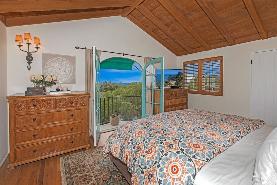 Bedroom 1 - 3rd Floor; Private balcony; Ocean & City views; TV~ shared Bathroom #1 w/Bdrm #2