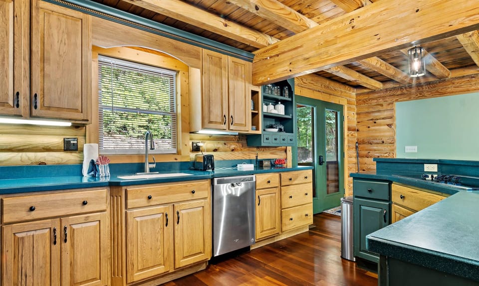 Generous counter-top space.