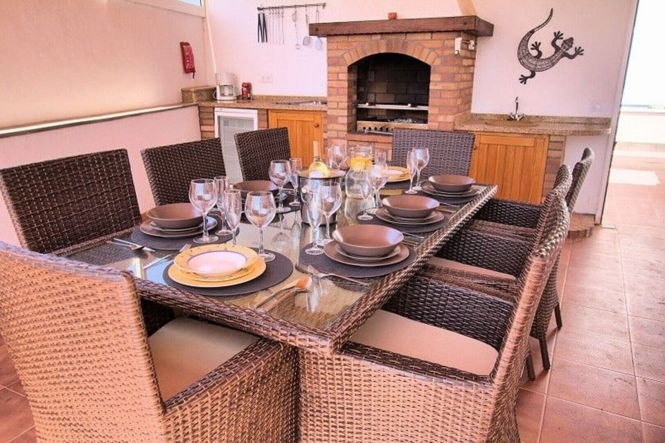 Stunning outdoor BBQ dining area