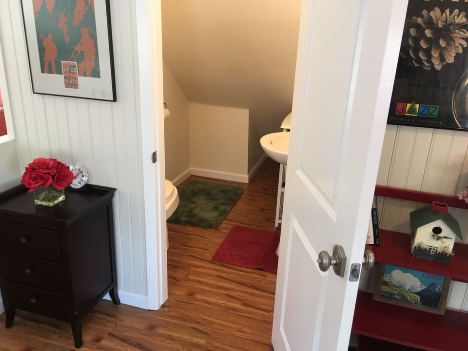 Upstairs Master Suite Modern Half Bath