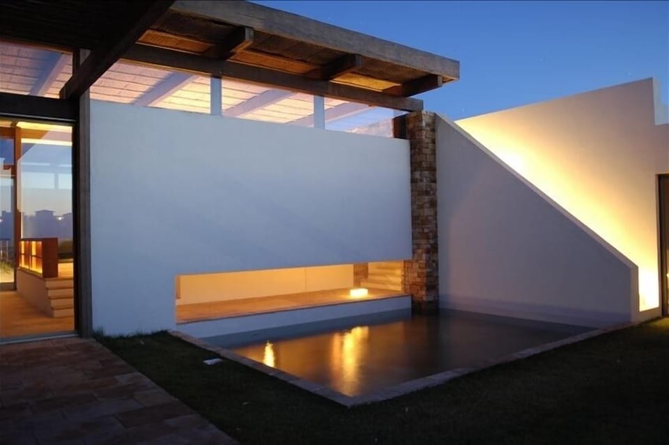 Swimming pool at night