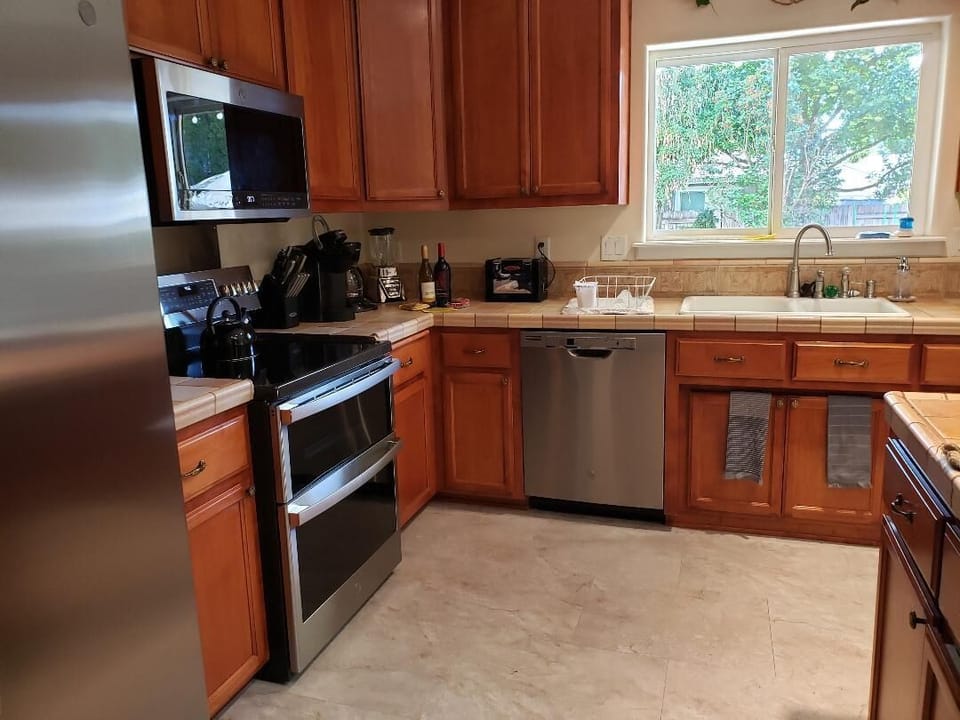 Large fully equipped kitchen
