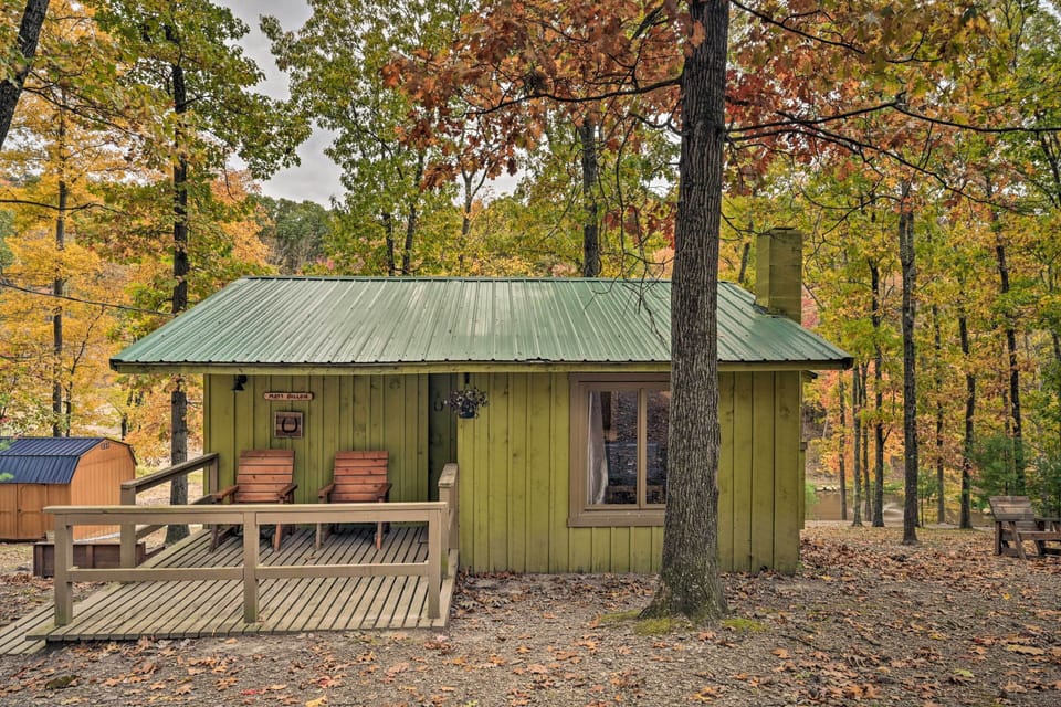 Cabin Exterior | Charcoal Grill | Fire Pit