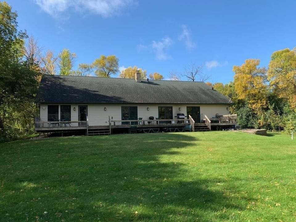 Cabin view from the fire pit.