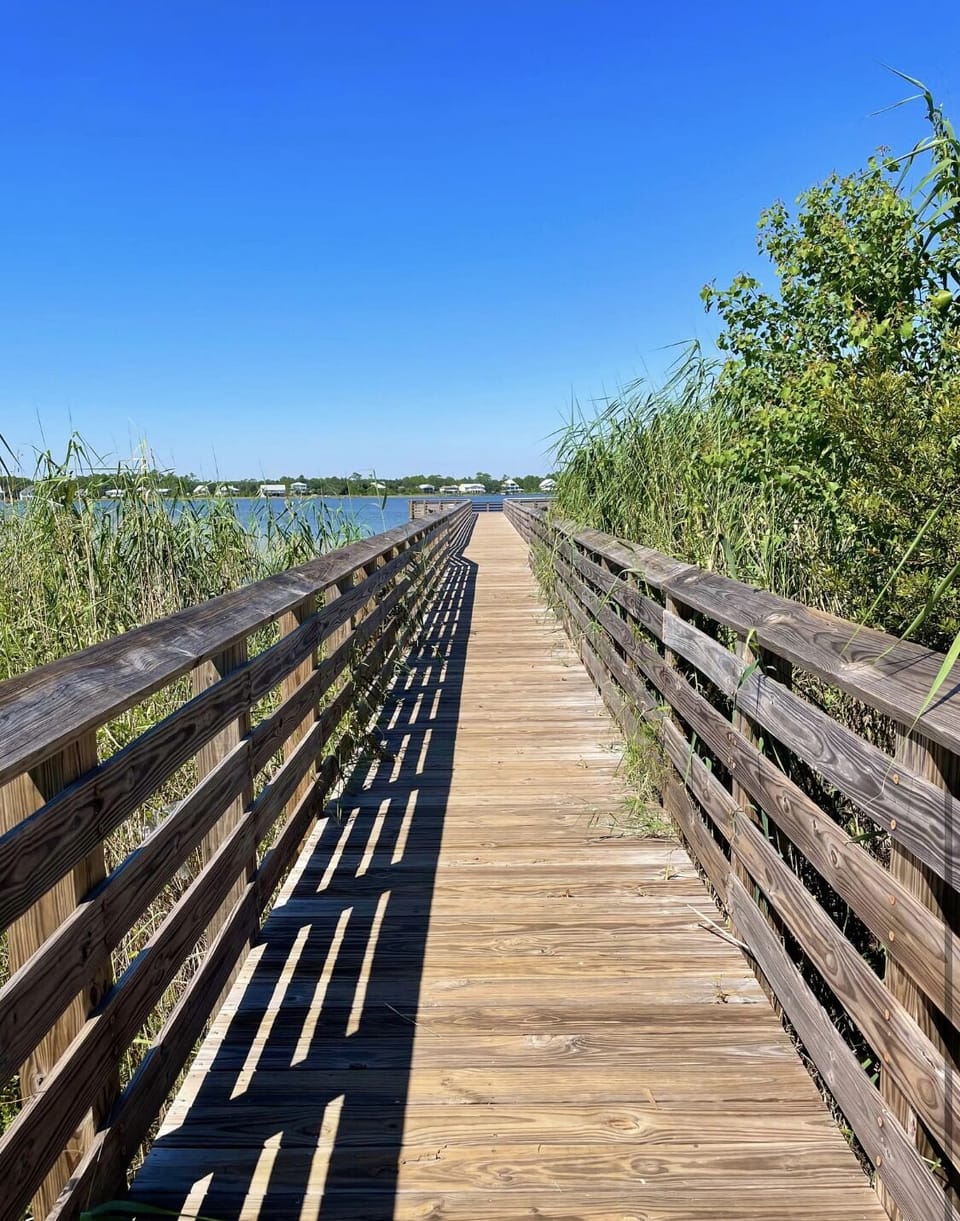dock 1.5 blocks away on walking path toward Lagoon Pass