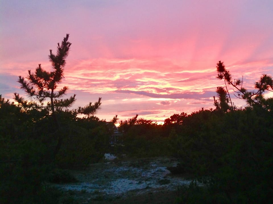 Enjoy sunsets from back yard!
