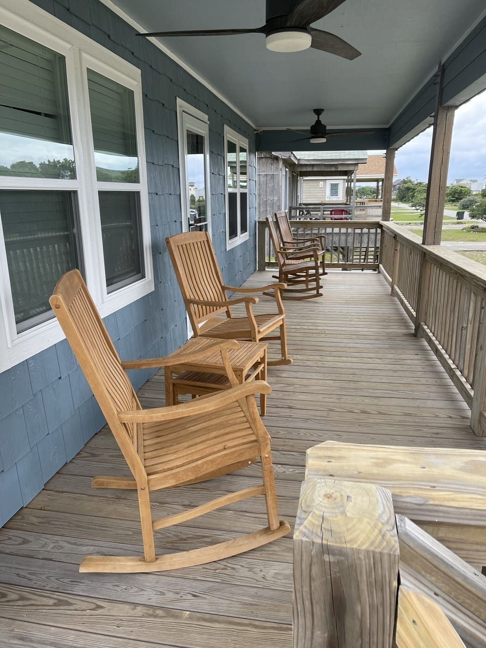 Front Deck with Rocking Chairs