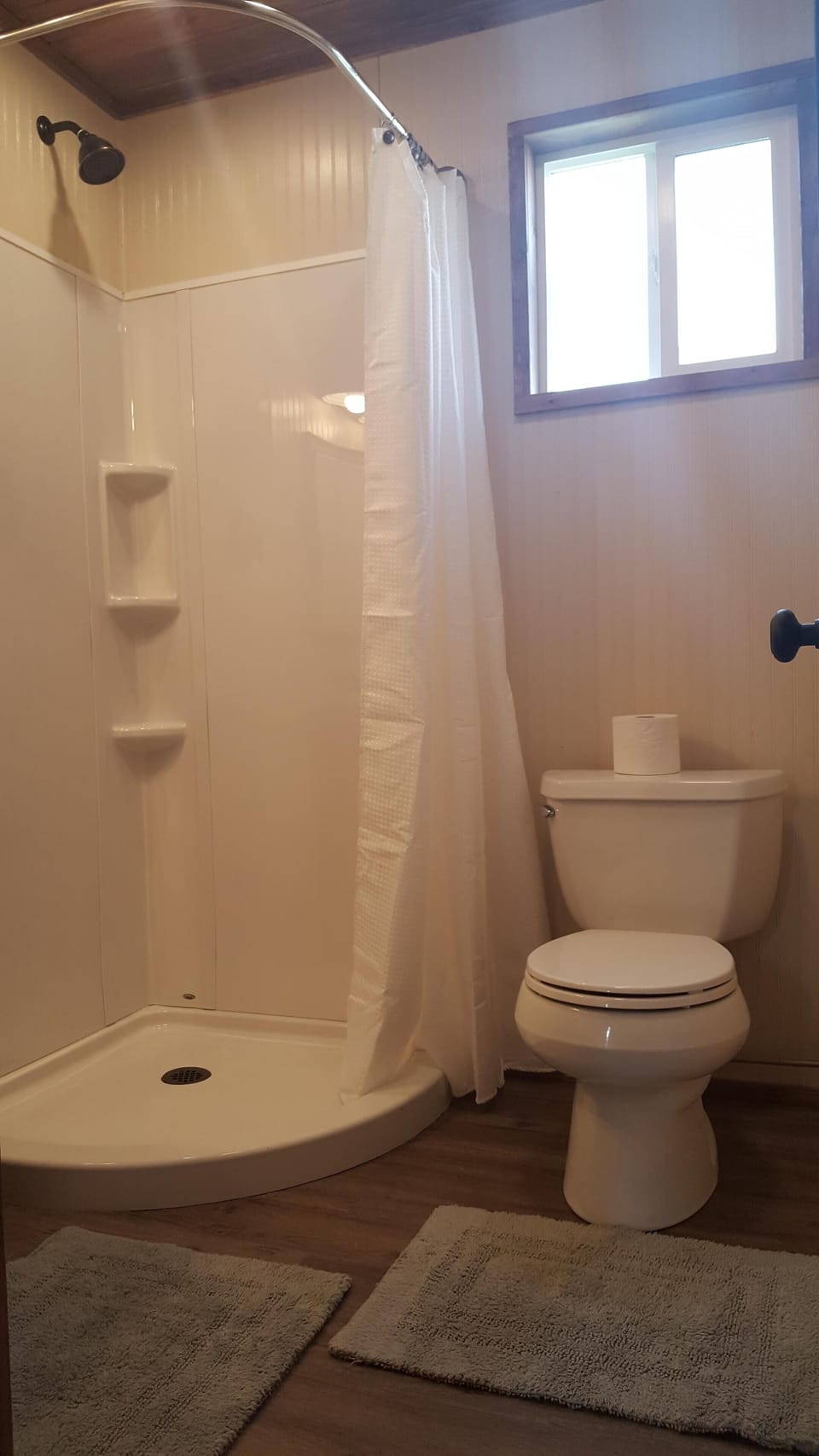 Shower & toilet.