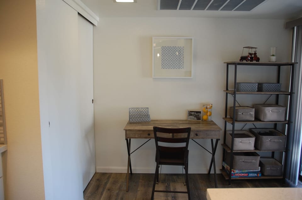 Office area and Washer dryer closet