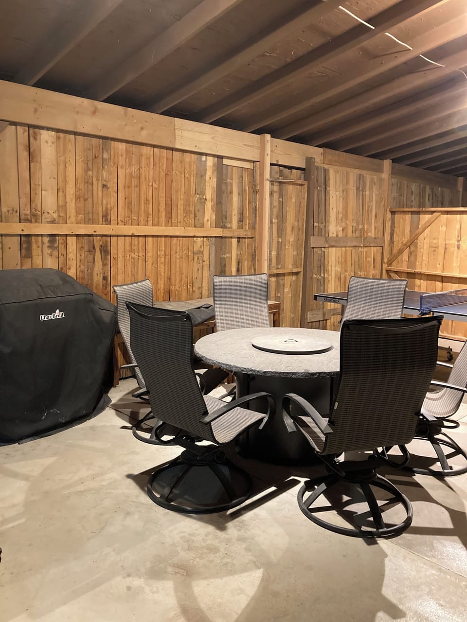 Gas Grill & Fire pit w/seating for 6