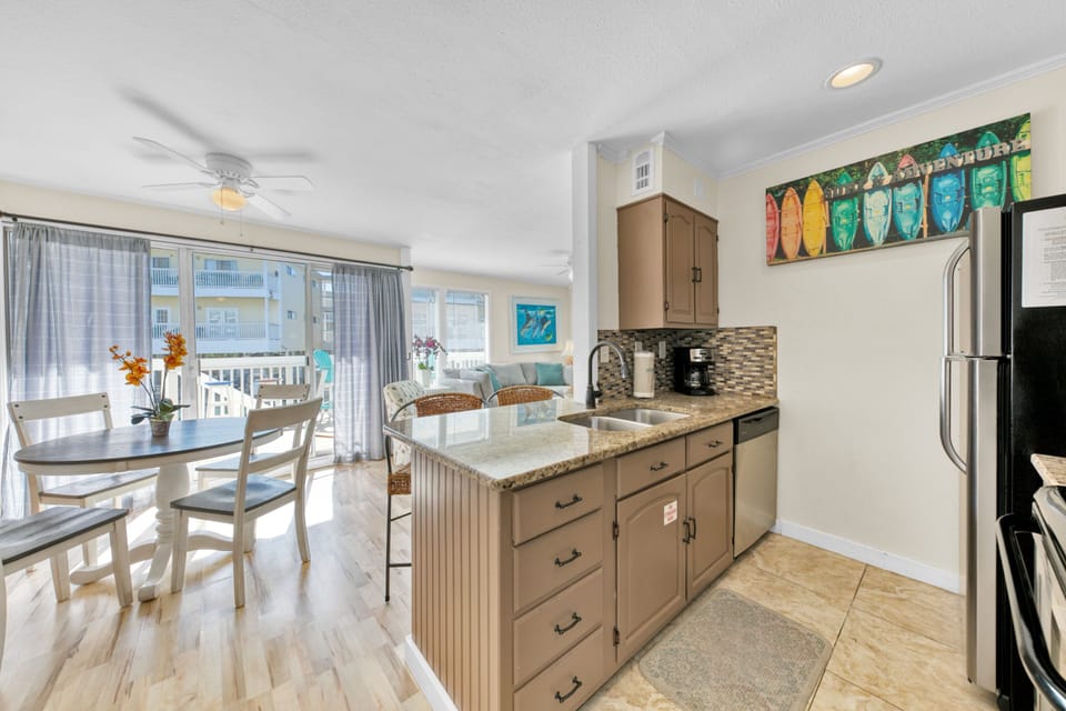 Kitchen Is Open To Dining Area