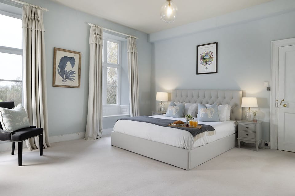 Yew Tree Farmhouse Master Bedroom - StayCotswold