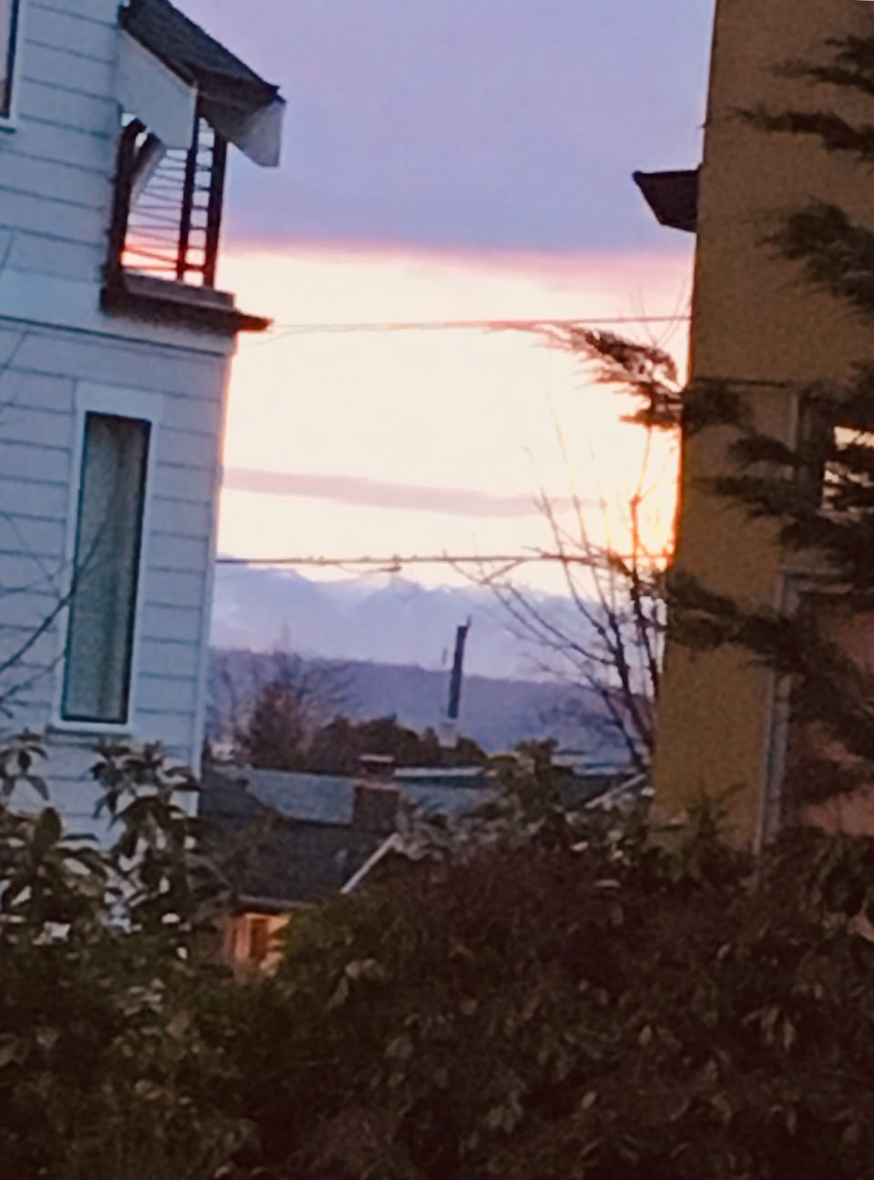 View to Lake Washington and Mt. Mt Mt Rainier from the office/ bedroom