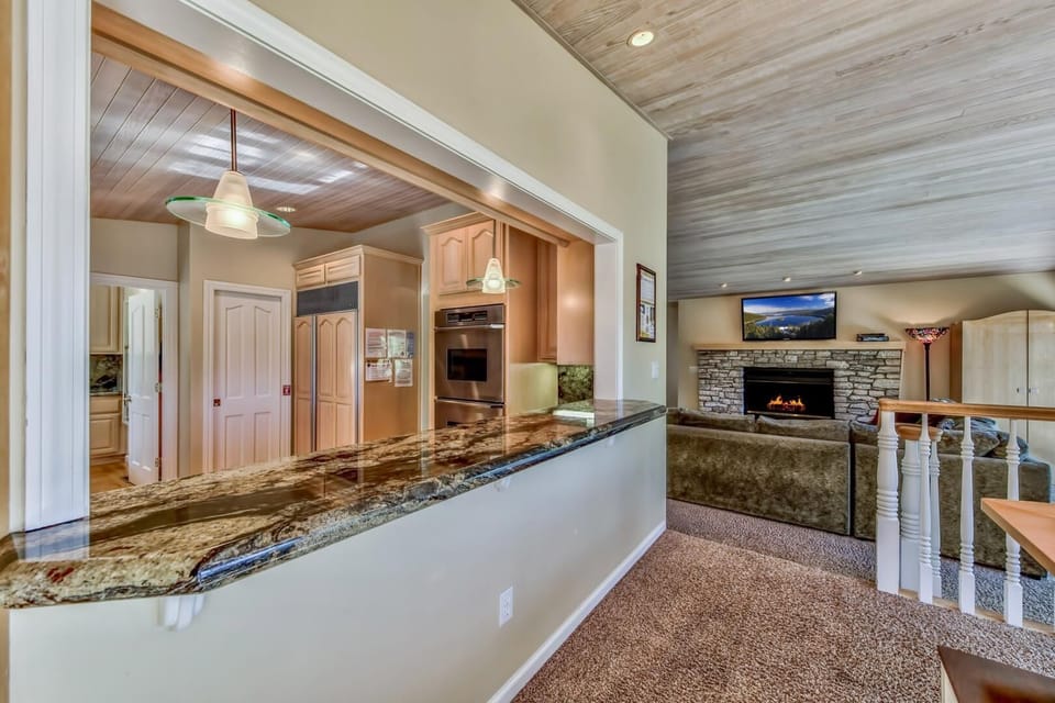 There is ample counter space for helping hands in this kitchen