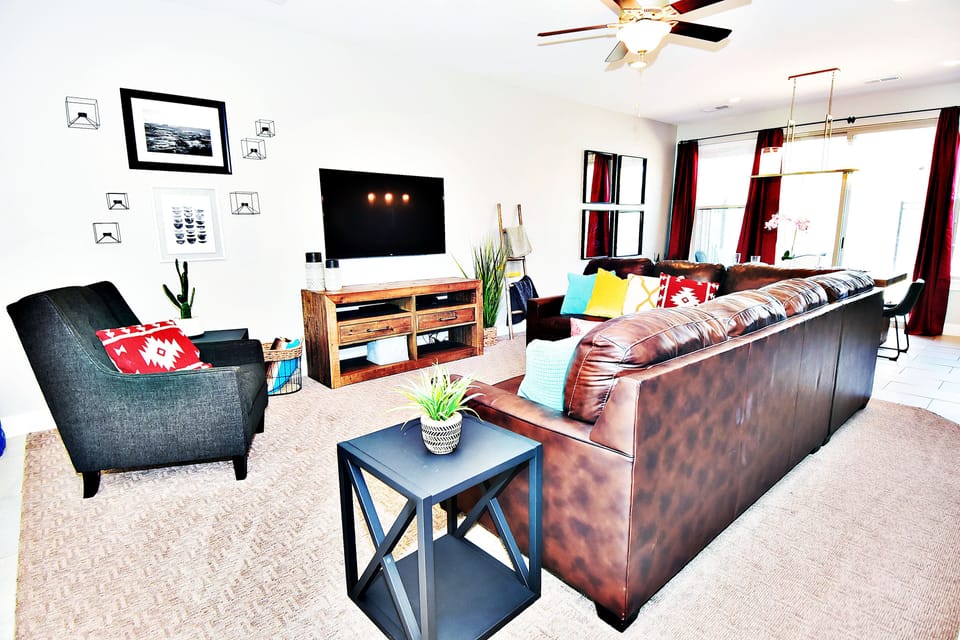 Family Room 55" TV, DVD Player, Cable, and Streaming Available.