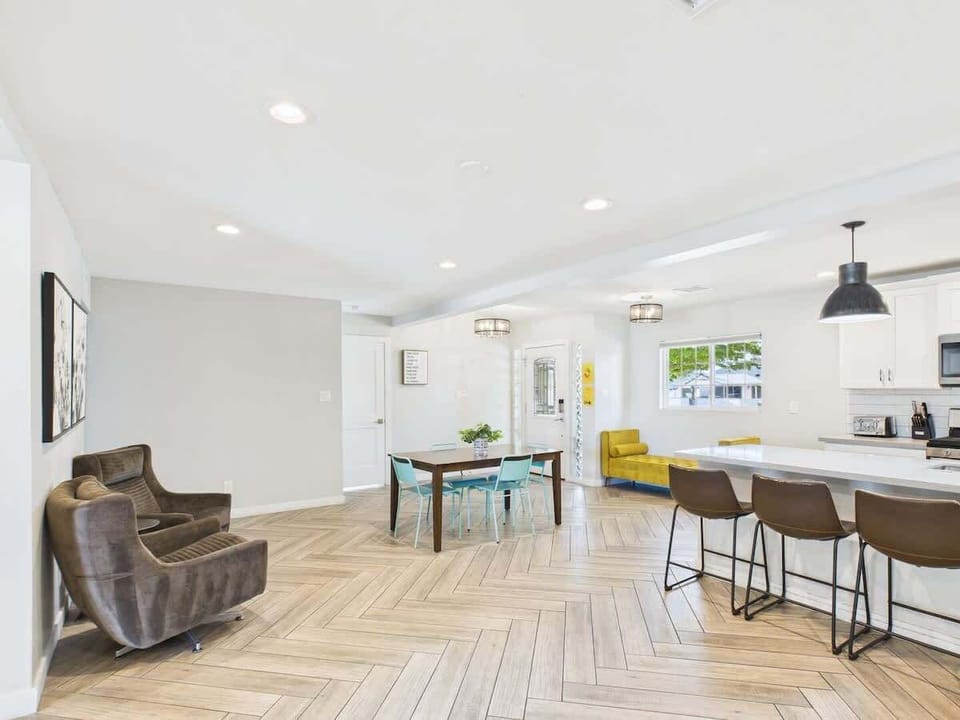 Cook in style with a fully equipped kitchen featuring sleek stainless steel appliances and ample space for meal prep.